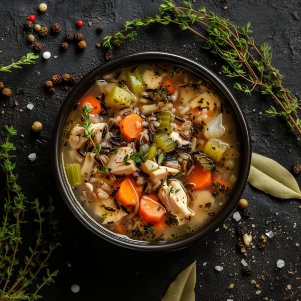 Kylling og Villris suppe med kyllingkraft