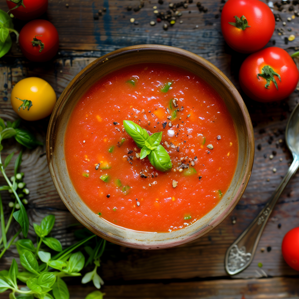 Gazpacho med Kyllingkraft