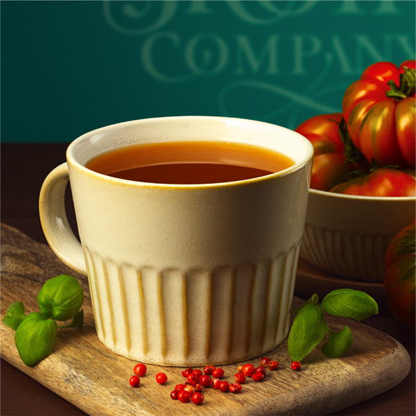 Oksekraft i Bloody Mary Broth